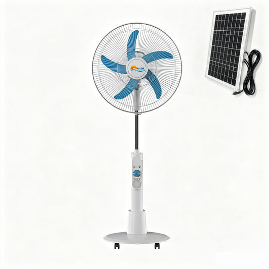 16 Inch Rechargeable Solar Pedestal Fan AC DC Operated