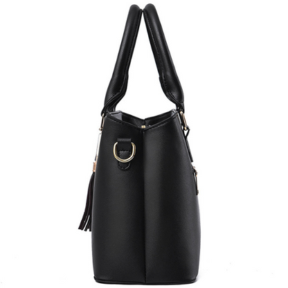 Leather Handbag Set for Women with Top-handle Handbags