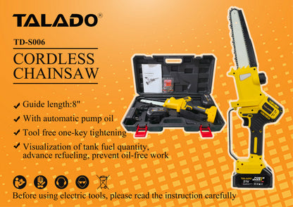 21V electric chain saw 8inch