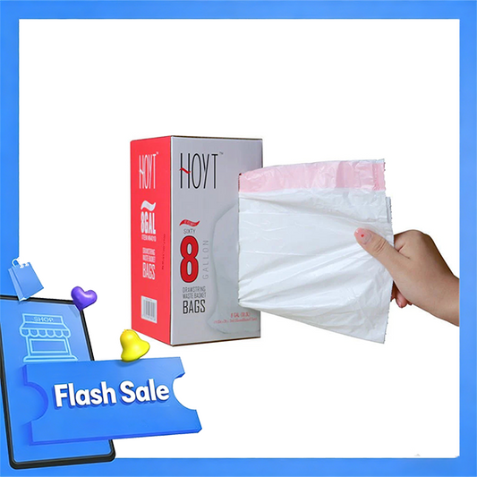 Clean Fresh Scent Drawstring Trash Bag No-Tear Design 8 GAL / 13 GAL / 30 GAL (3 Options)