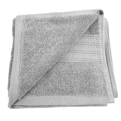 Cotton Hand Towel Light Gray, 5pcs Pack