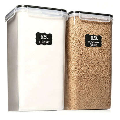 2Pcs, 8.5L/287Oz Extra Large Airtight Food Storage Containers with Lids