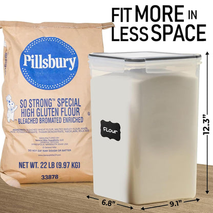 2Pcs, 8.5L/287Oz Extra Large Airtight Food Storage Containers with Lids