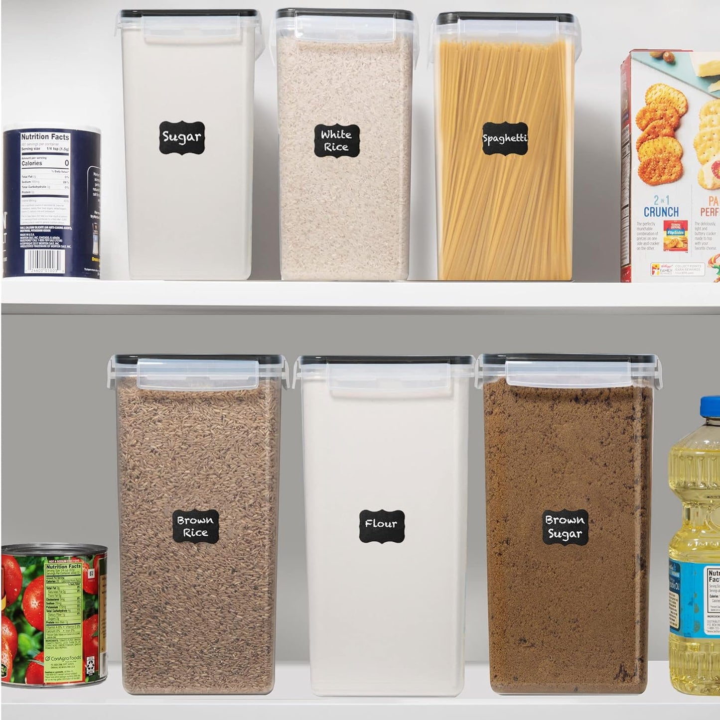 2Pcs, 8.5L/287Oz Extra Large Airtight Food Storage Containers with Lids