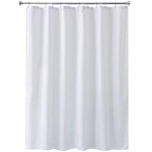 Shower Curtain with Plastic Hooks 180x180cm / 180x200cm, White