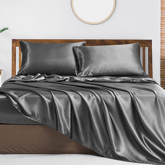 Satin Sheets and Pillowcase Set Queen (3 Color Options)