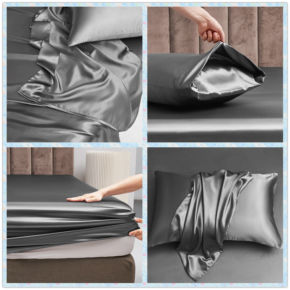 Satin Sheets and Pillowcase Set Queen (3 Color Options)
