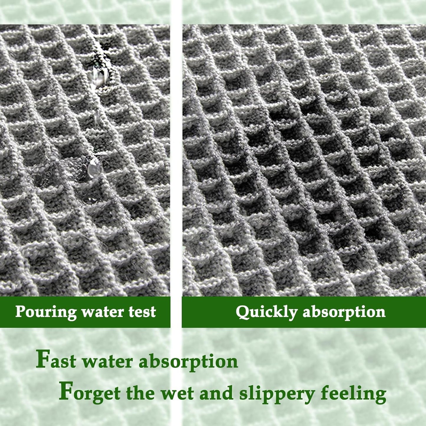 Knitted Waffle Bath Mat 51x81cm / 61x92cm / 61x183cm (2 Color Options)