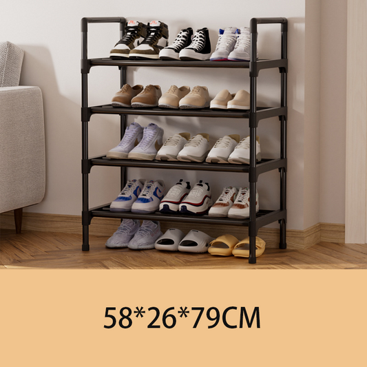 Stackable Shoe Shelf 4 Layer, Black