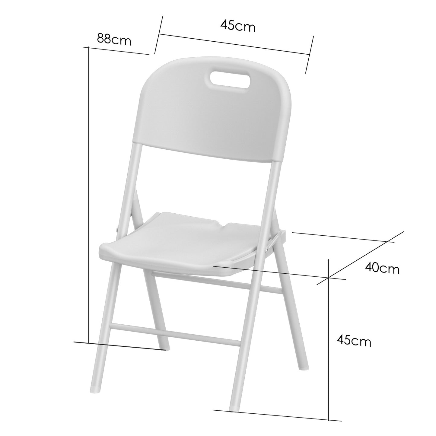 Folding Chairs, White