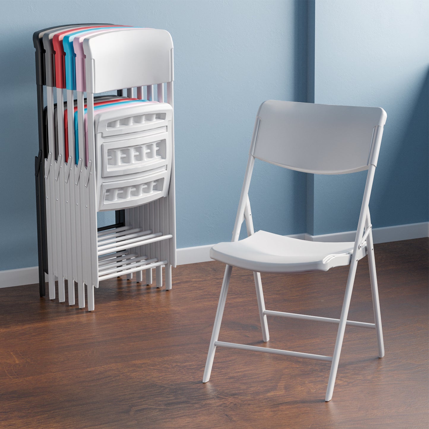 Folding Chairs, White