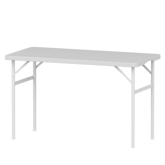 Height Adjustable Folding Table, White
