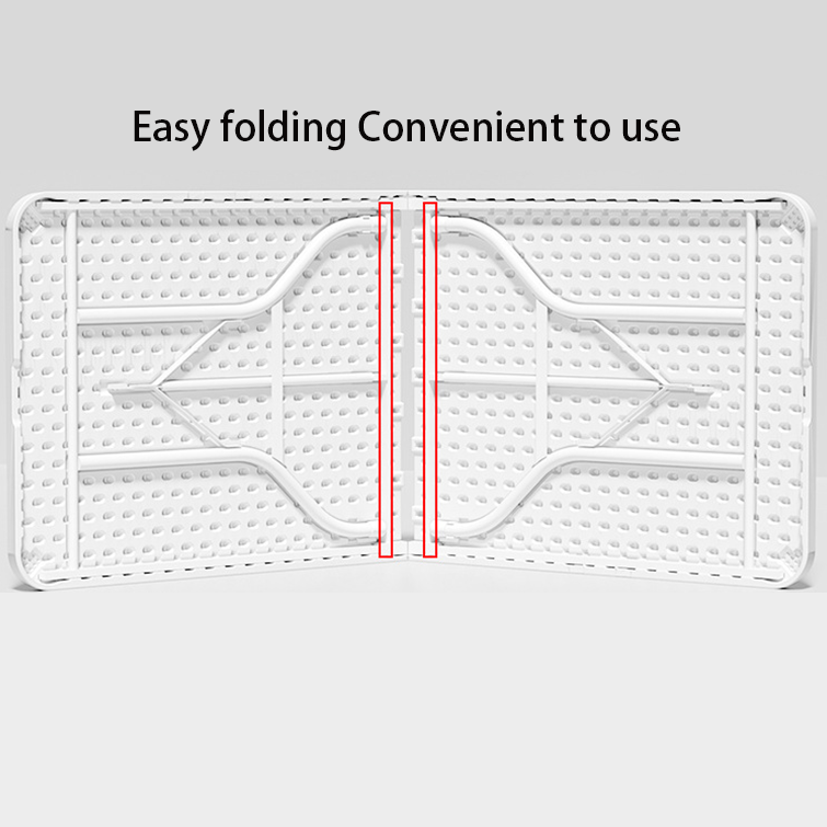 Rectangular Plastic Folding Event Table, White