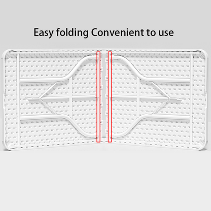 Rectangular Plastic Folding Event Table, White