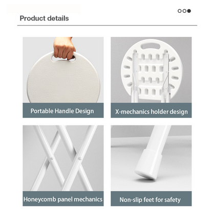 Tall Folding Portable Plastic Stool (2 Color Options)