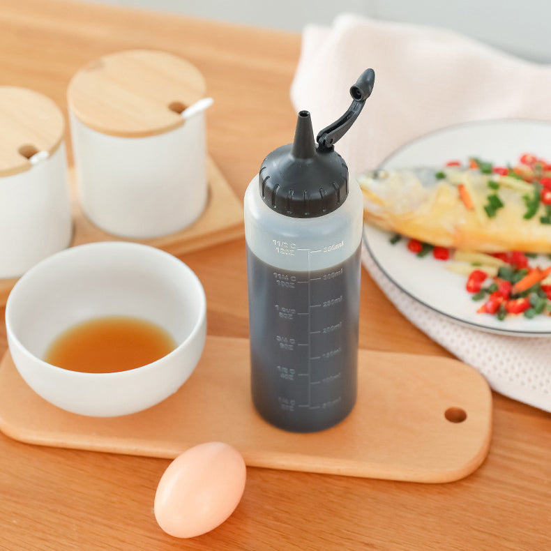 Condiment Squeeze Bottle with Leak Proof Snap Cap 6pcs Pack 350 ML / 12 oz
