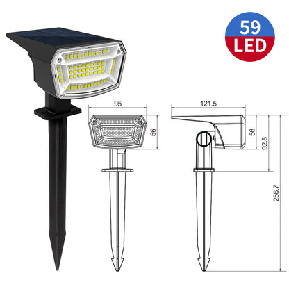 Solar Outdoor Waterproof Spotlights Wall 2 Pack, Wall Mounted Option