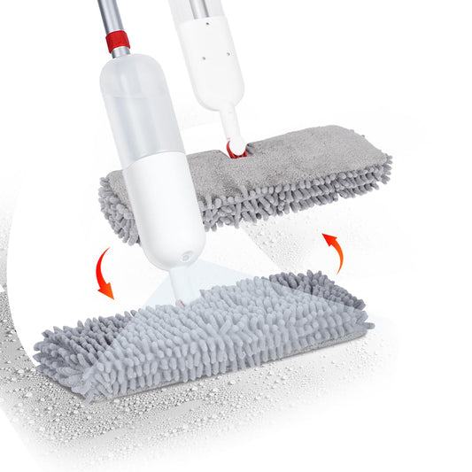 Spray Mop with 3 Reusable Double Side Microfiber Washable Pads