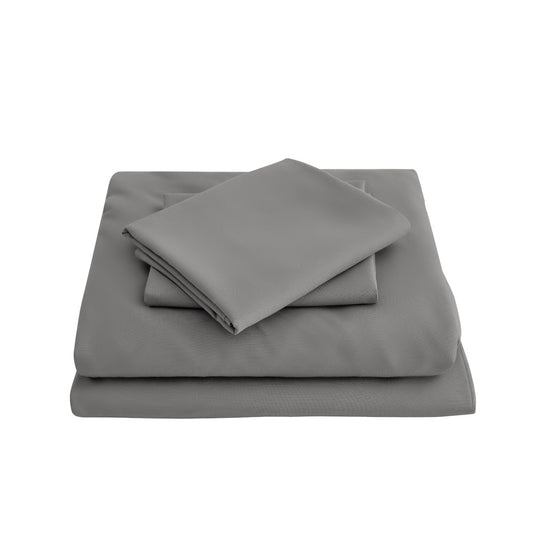 Brushed Microfiber Basic Bedding King Sheet Set (4 Color Option:White, Navy Blue, Gray, Beige,4 Size Option: TWIN, FULL, QUEEN, KING, )