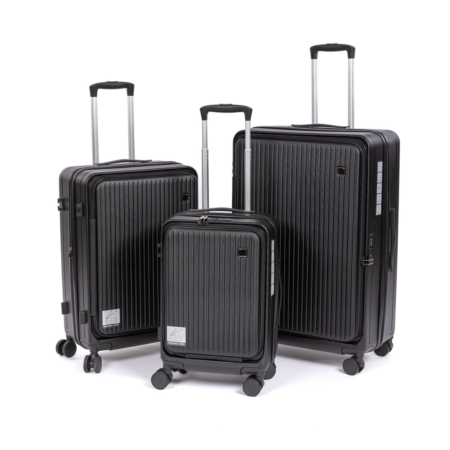 20 / 24 / 28 inch Front Open Lightweight  Luggage ABS Expandable Suitcase with Spinner Wheels and TSA Lock