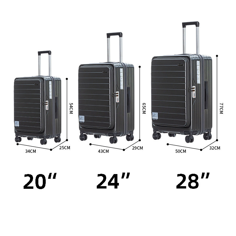 20 24 28 inches, Lightweight Luggage,Front Open Hardshell Travel Suitcase
