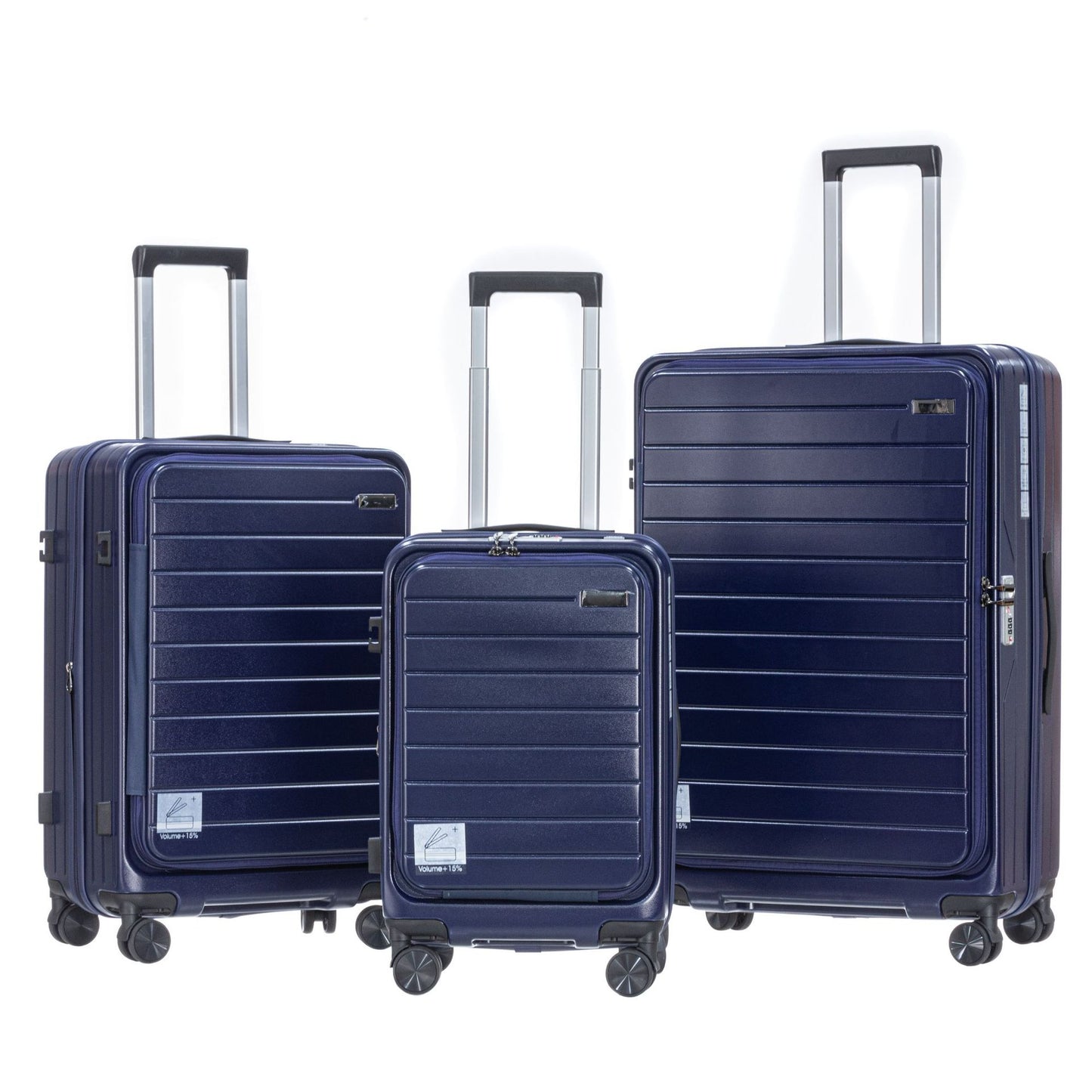 20 24 28 inches, Lightweight Luggage,Front Open Hardshell Travel Suitcase