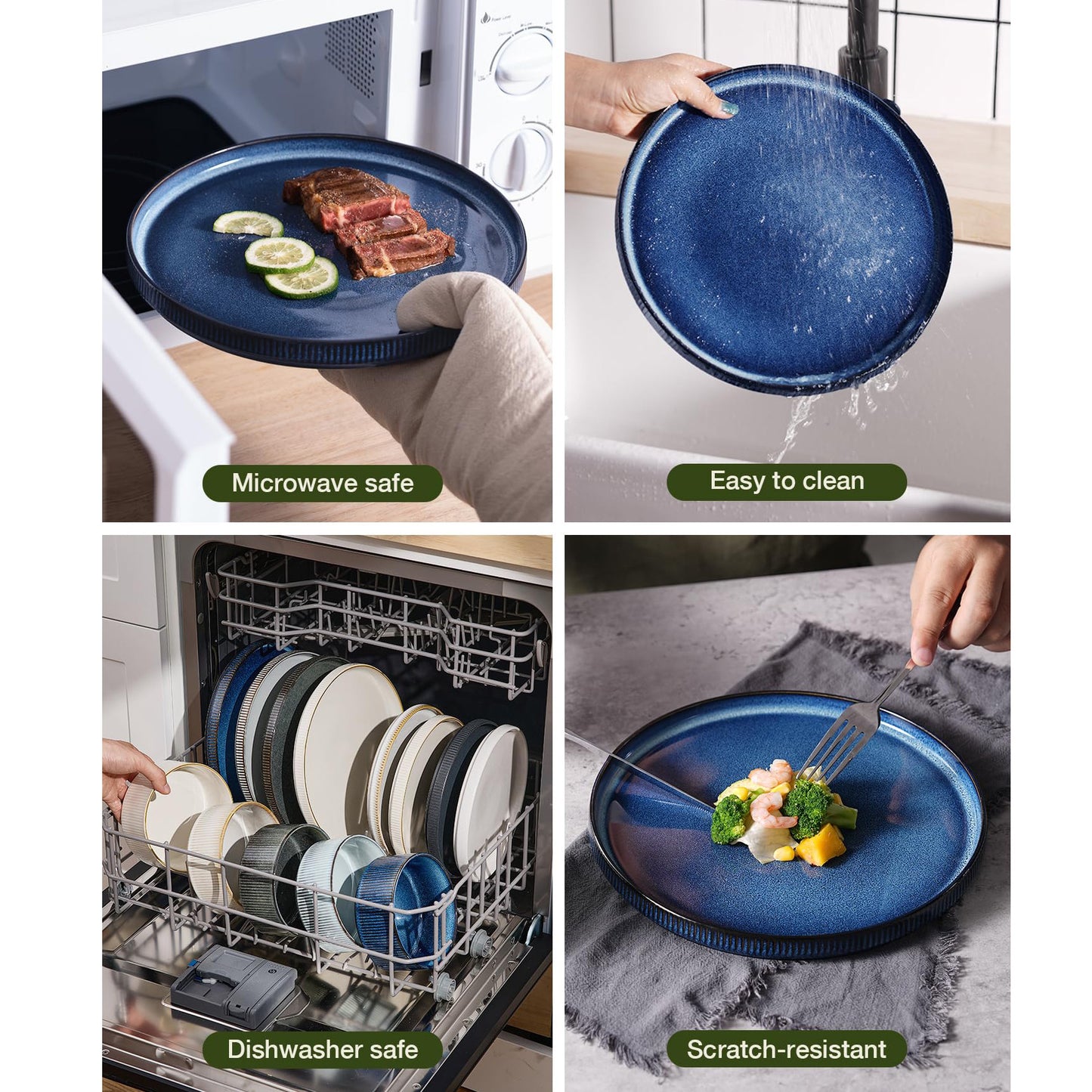16-Piece Stoneware Dinnerware Set, Service for 4