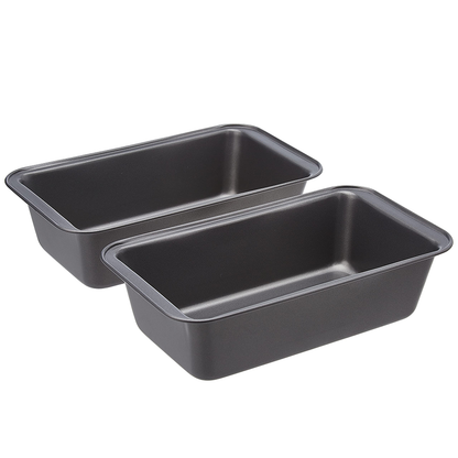 Rectangular Baking Bread Loaf Pan 4 Units, Gray
