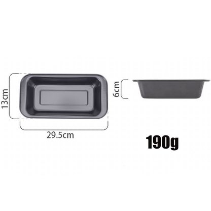Rectangular Baking Bread Loaf Pan 4 Units, Gray
