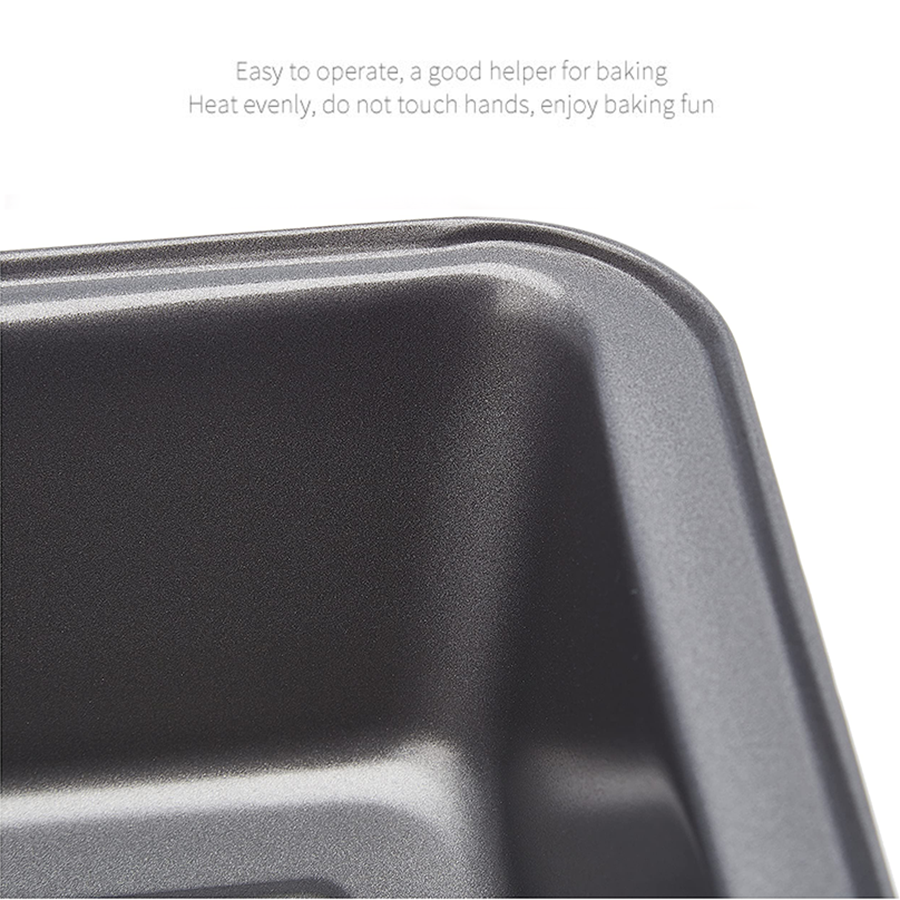 Rectangular Baking Bread Loaf Pan 4 Units, Gray