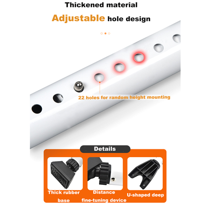 Door Security Bar & Sliding Patio Bar, White