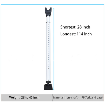 Door Security Bar & Sliding Patio Bar, White