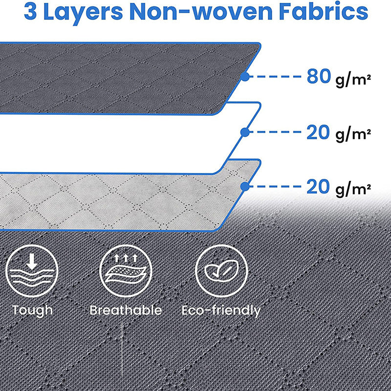 Foldable Thick Fabric Blanket Storage Bags 3 Units 60L / 90L, Gray
