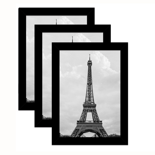 Picture Frame 3 Units 11"x14" / 8"x10" / 5"x7", Black