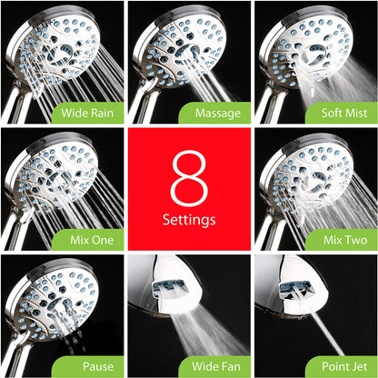 High Pressure 8-mode Handheld Shower Head