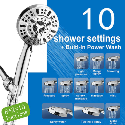 High Pressure 10-mode Handheld Shower Head
