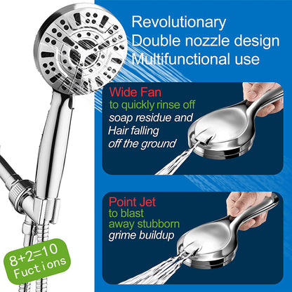 High Pressure 10-mode Handheld Shower Head
