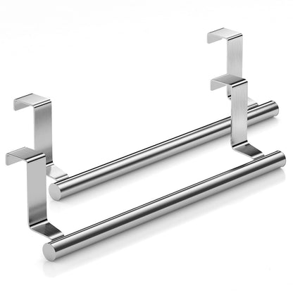 Stainless Steel Over Door Towel Rack 4 Units (2 Color Options)