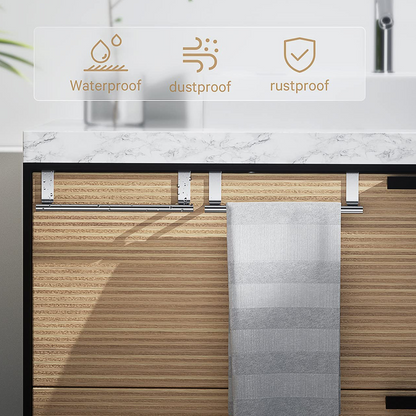 Stainless Steel Over Door Towel Rack 4 Units (2 Color Options)