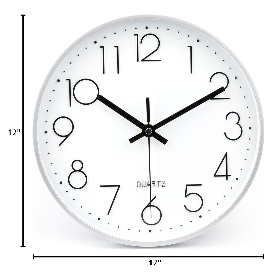Wall Clocks 12 Inch (2 Color Options)