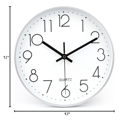 Wall Clocks 12 Inch (2 Color Options)