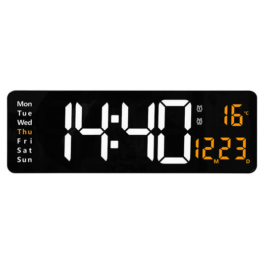 Large Digital Wall Clock with Remote Control 16 Inch (2 Color Options)