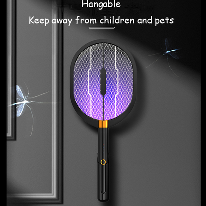 Upgraded electric mosquito swatter, Black