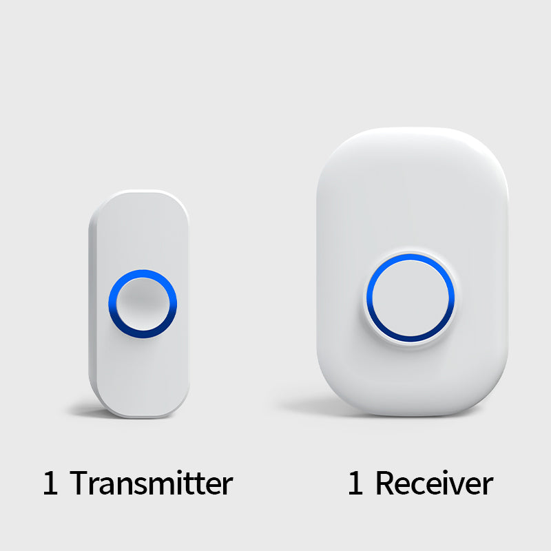 Wireless Doorbell with 2 Receivers / with 1 Receiver (2 Color Options)