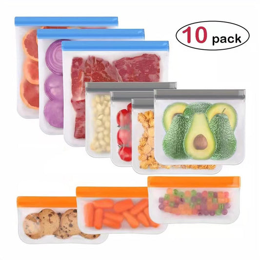 10-Piece Reusable Freezer Bags