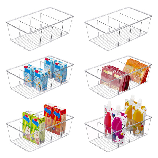 Food Storage Organizer Bins 6 Units