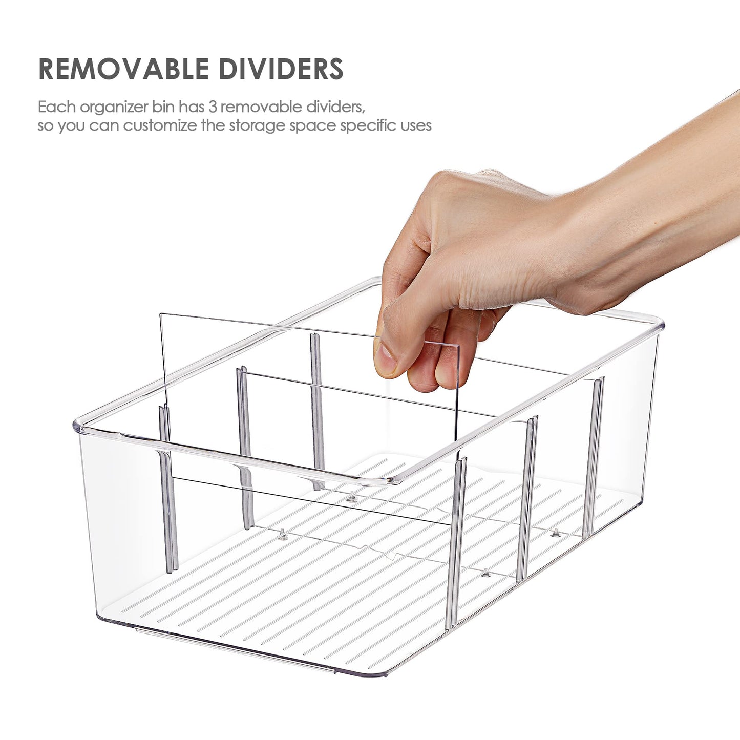 Food Storage Organizer Bins 6 Units