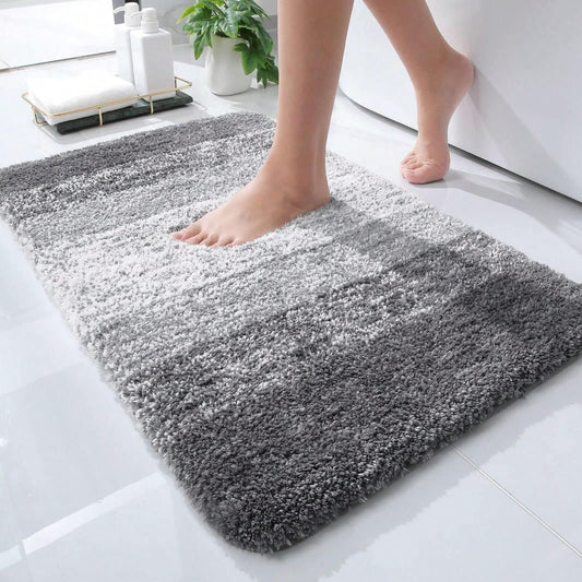 Super Soft Shaggy Bathroom Rugs 24"x16" / 30"x20", Gray