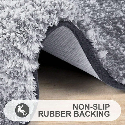 Super Soft Shaggy Bathroom Rugs 24"x16" / 30"x20", Gray