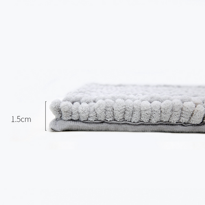 Chenille Bath Mat 20x32 Inches / 16x24 Inches, Grey